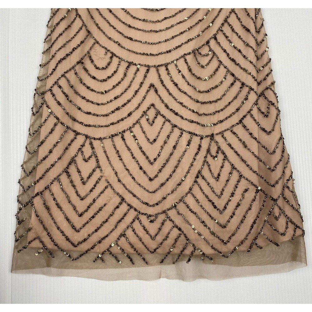 Adrianna Papell Women's size 6 Casual Sequin Mesh Mini Dress.Party - Picture 10 of 16